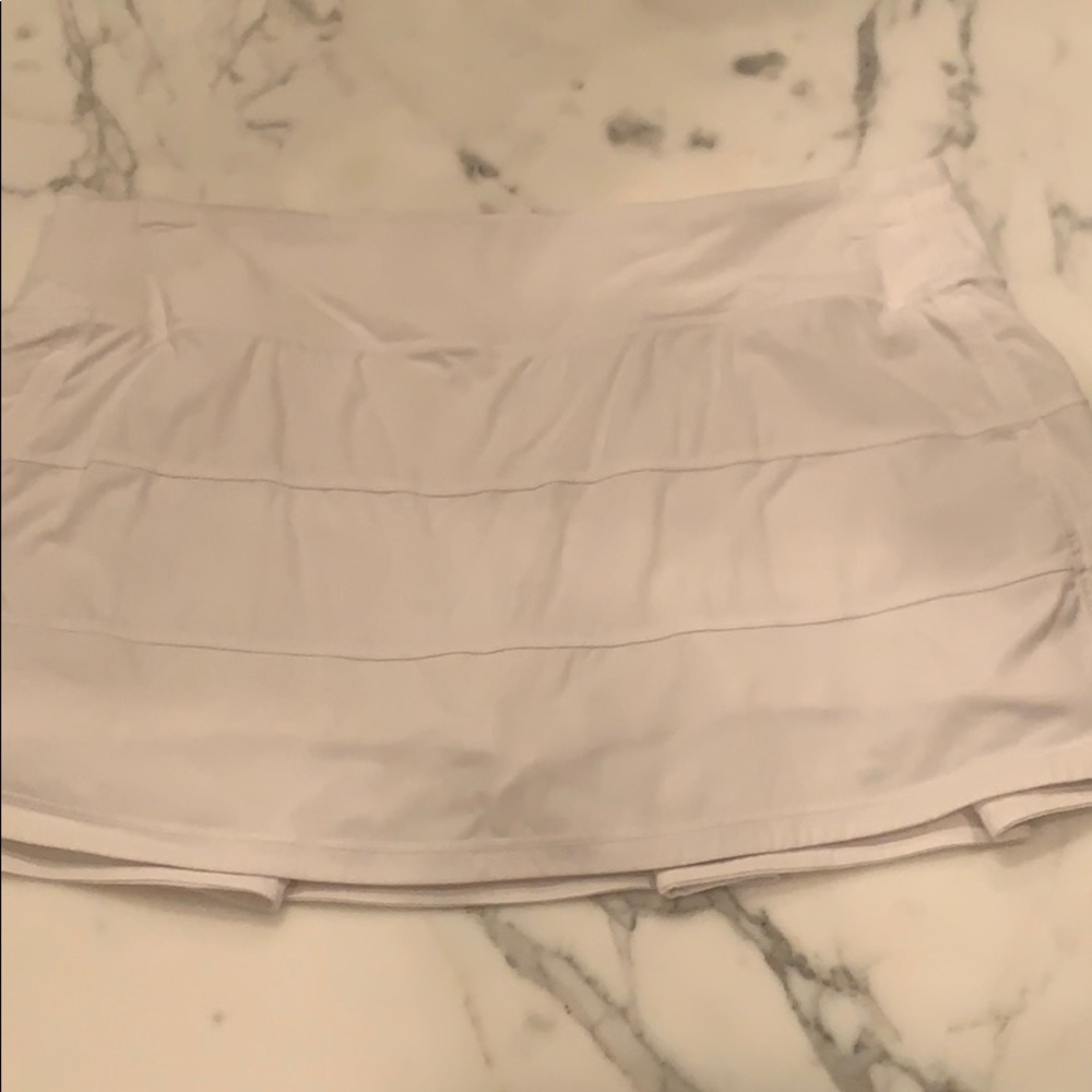 White tennis skirt